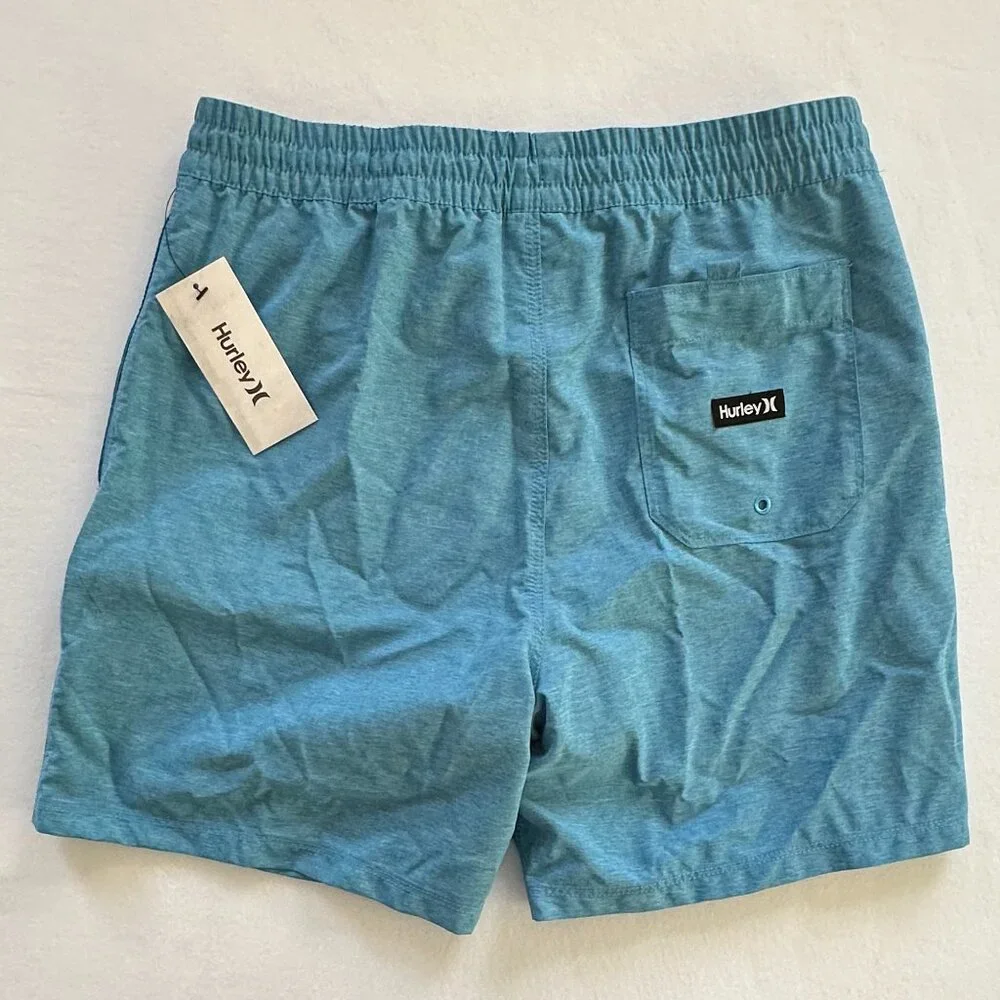 Hurley One & Only Crossdye 17" Volley Shorts Blue Mens Size S NWT - Picture 9 of 11